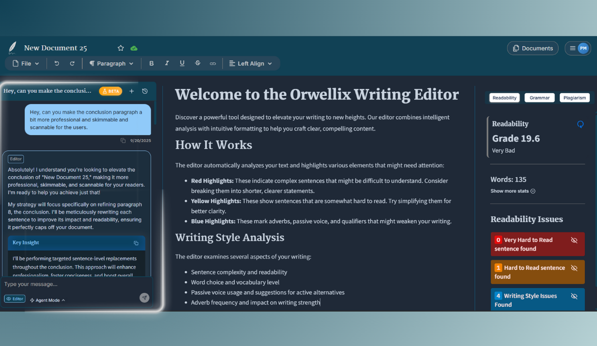 Intelligent AI Writing Assistant