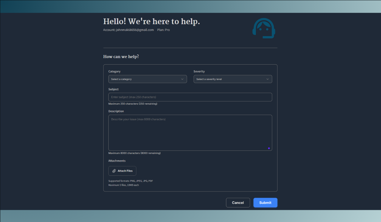 Customer Support System Launched