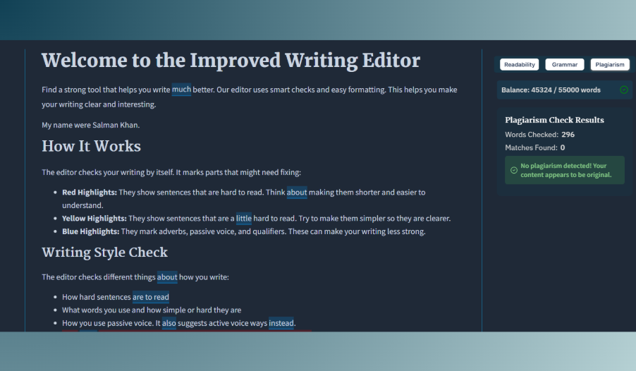 Advanced Plagiarism Checker