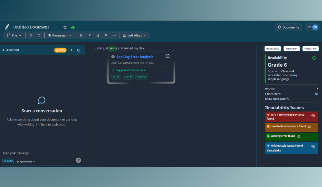 Spelling Error Checker